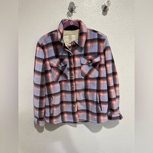 SAGE COLLECTIVE Plaid Button-Up Women's Jacket
